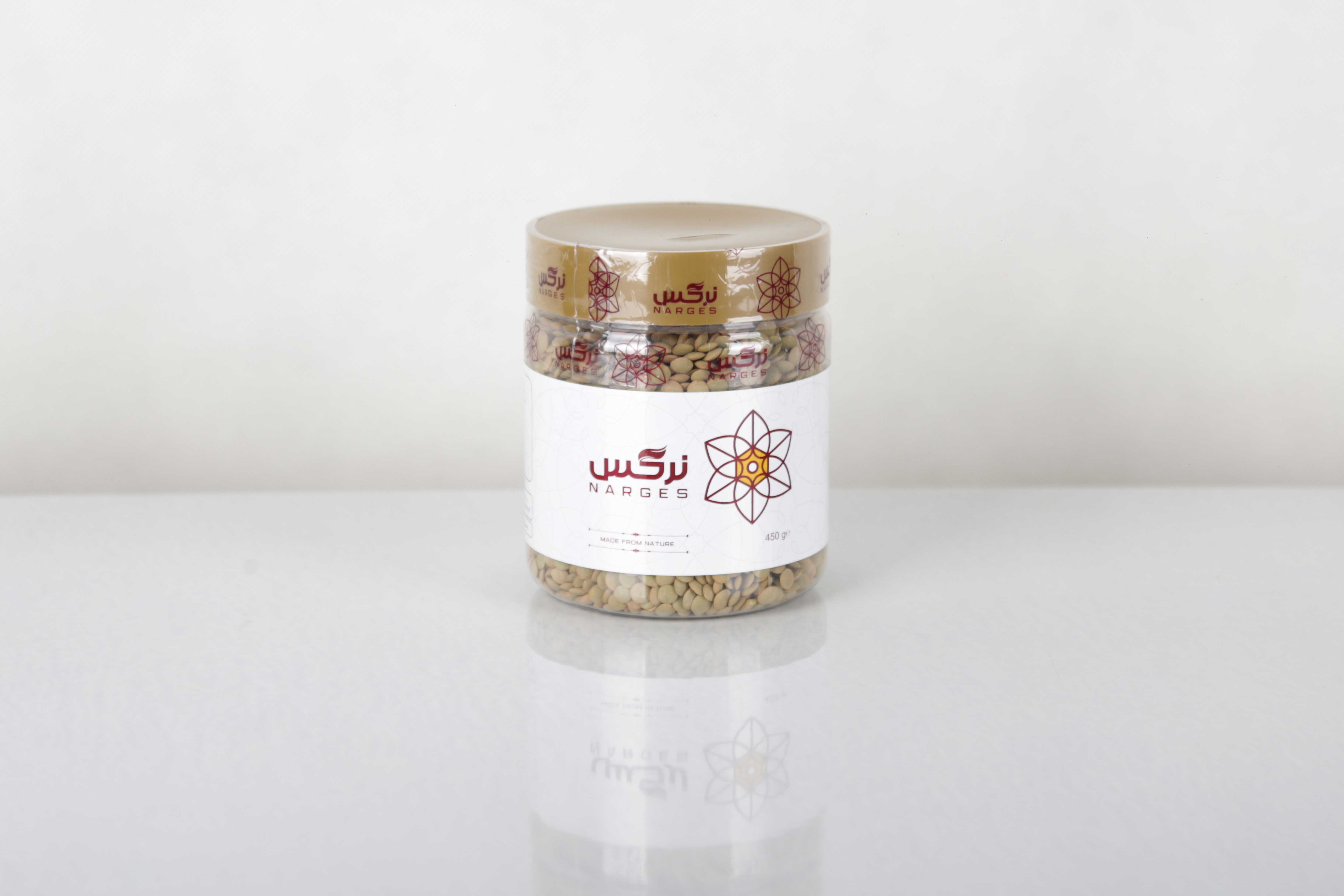 عدس ۴۵۰ گرم (بطری)
